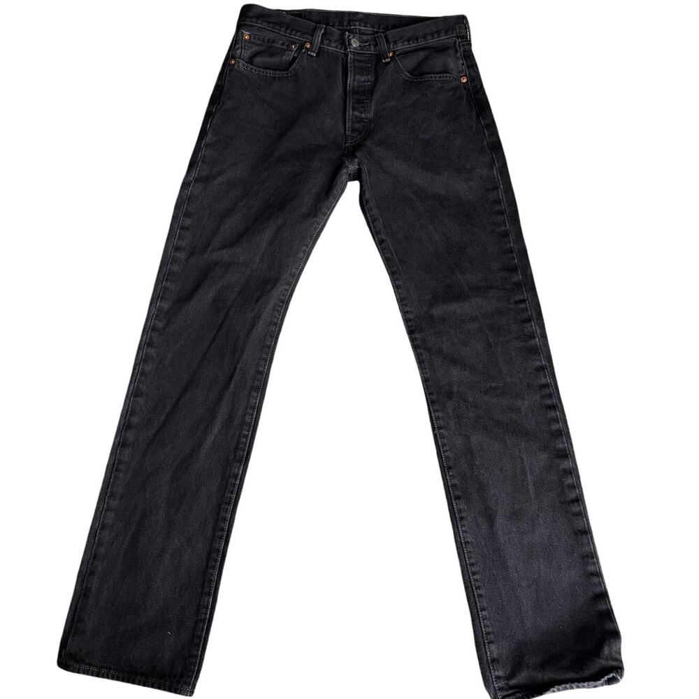 Levi’s 501 Original Fit Black Jeans Mens W31 L32 Button Fly Straight Leg